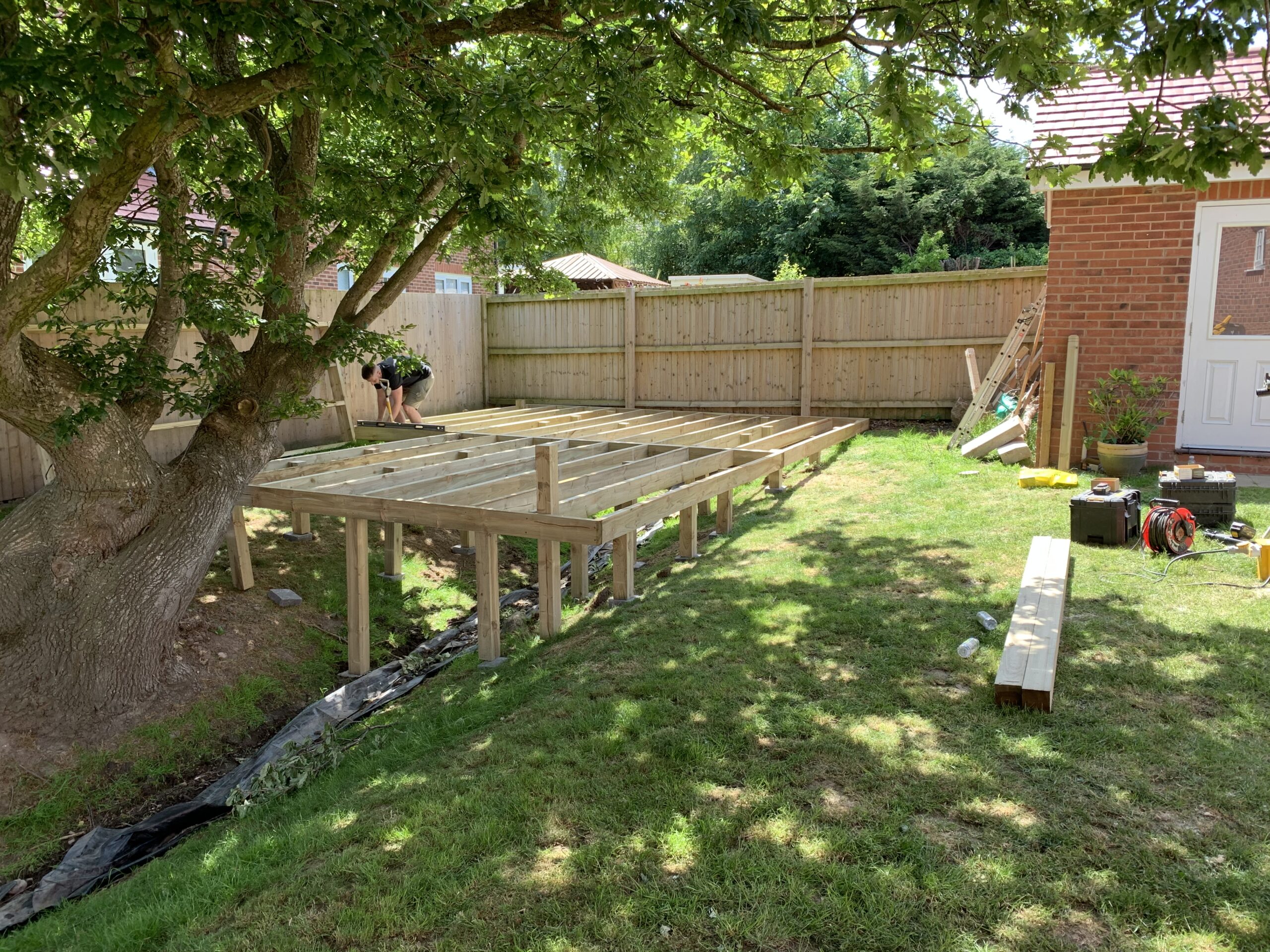 How to build a deck on a slope - Home From Home Decking